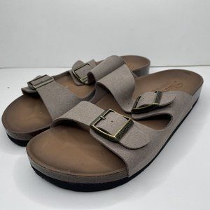 Skechers, Shock-Absorbing Slip-On Two Strap Sandal Size 7